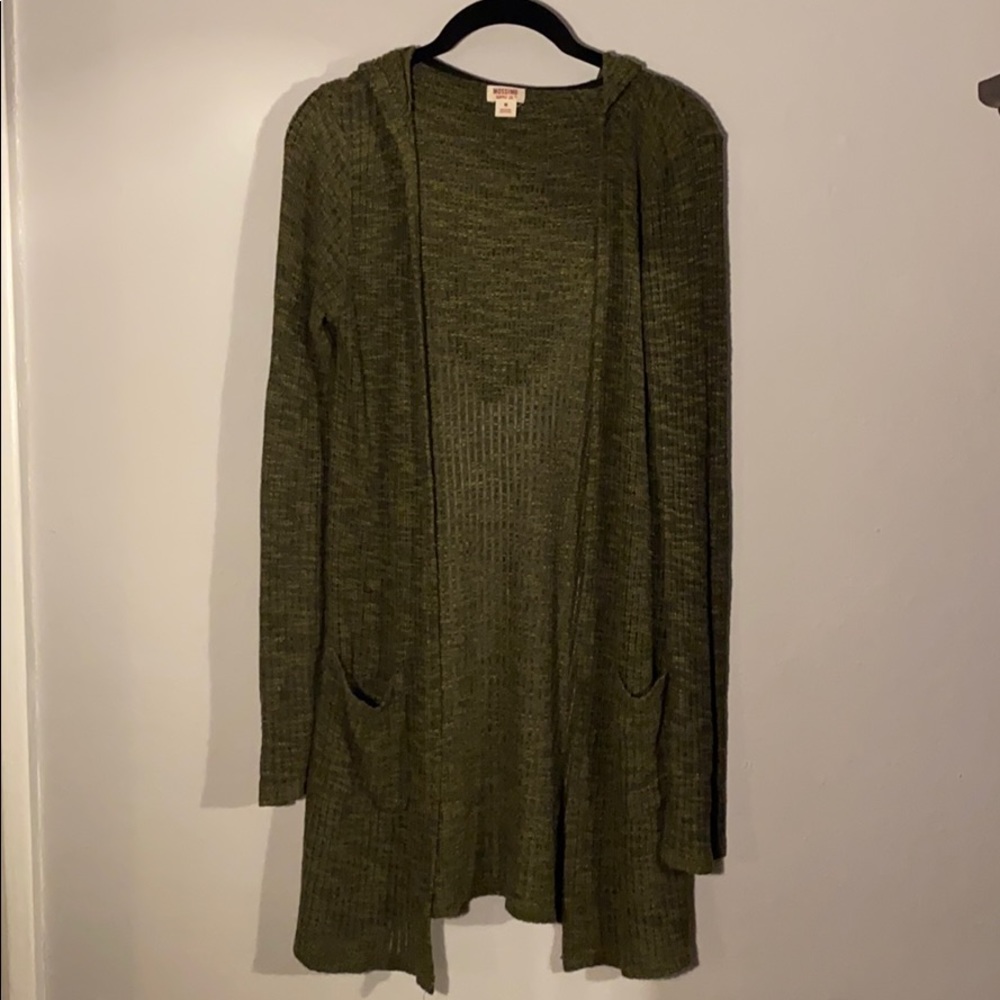 Mossimo | Green Hooded Cardigan with ✨ POCKETS ✨